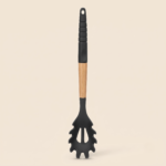 Deva Galon Silicone Slotted Spoon with Wooden Handle