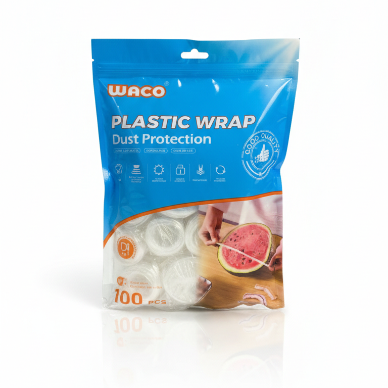 Gemini_Generated_Image_u4shkfu4shkfu4shgggggg Waco Disposable Elastic Plastic Food Storage Covers (100 PCS) - Image 1