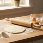 Traditional Wooden Rolling Pin with Handles 42*4.50cm - Image 3