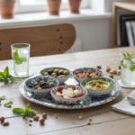 Hand-Painted Turkish Ceramic Serving Set with 5 Bowls and Tray - Image 2
