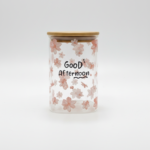 Good Afternoon Floral Glass Jar with Bamboo Lid