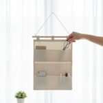 9-Pocket Hanging Wall Organizer with Patterned Linen - Image 5