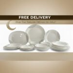 GeBe 26-Piece High Quality White Glass Dinner Set 'offer ramadn'