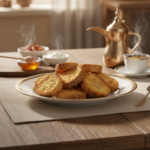 White Ceramic Plate with Gold Rim - Image 2