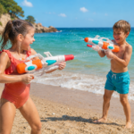 Pressurized Plastic Water Gun Toy (orange& Green) 52 cm - Image 3