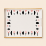 Momaz (2pcs) Floral Design Plastic Serving Trays Set - Image 4