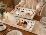 Momaz (2pcs) Floral Design Plastic Serving Trays Set - Image 7