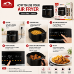 Momaz Household Berlin Series Air Fryer 8L 1800W - Image 2