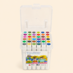 Double-Headed Artist's Markers Set in Clear Plastic Case - Image 2