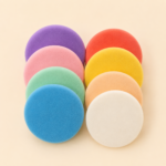 8-Piece Round Colorful Powder Puff Makeup Sponge Set