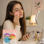 8-Piece Round Colorful Powder Puff Makeup Sponge Set - Image 2