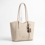 Structured Tote Bag with Charm Detail - Image 3