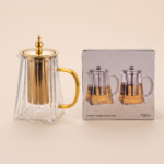 Square Glass Teapot with Stainless Steel Infuser (750ml)