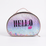Quilted "Hello Beautiful Gorgeous" Cosmetic Bag with Sequins - Image 4