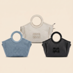Miu Miu Mesh and Leather Top Handle Tote Bag