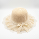 Women's Straw Sun Hat with Floral Ribbon Bow - Image 3