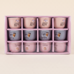 12-Piece Ceramic Arabic Coffee Cup Set (Mixed Typography Designs)