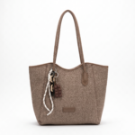 Structured Tote Bag with Charm Detail - Image 6