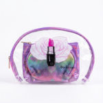 3-in-1 Clear Makeup Bag Set with Iridescent Pouches - Image 7