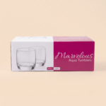 Marvelous Aqua Tumblers Glass Cups 325 ml (6-Piece Set)