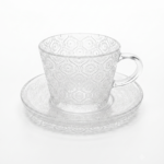 Glass Tea 6 Cup & 6 Saucer Set (12 Pieces) - Image 3
