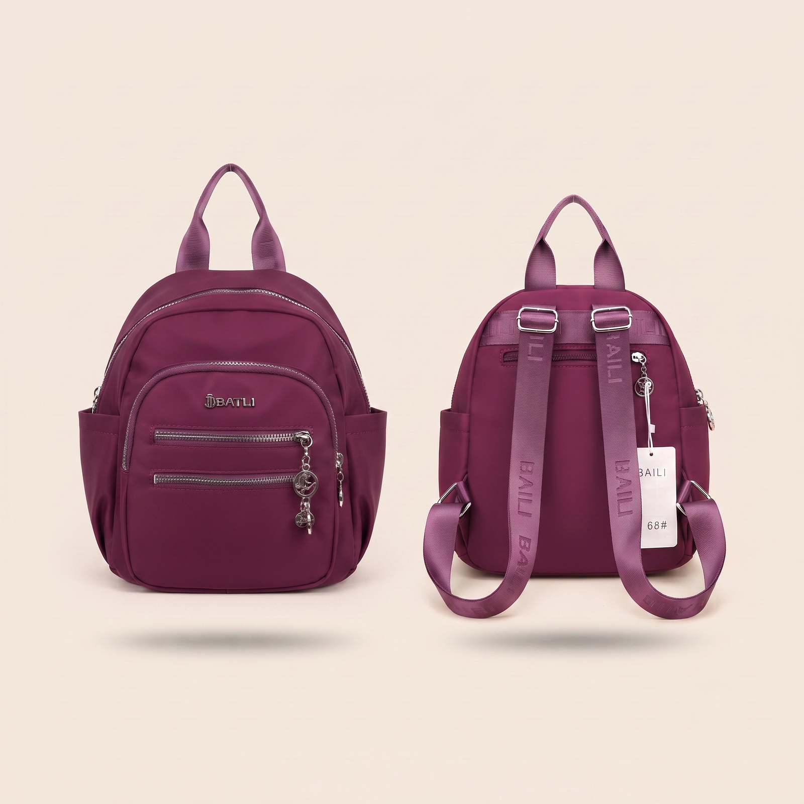 Gemini_Generated_Image_lx6jnrlx6jnrlx6j1111111 Women's Nylon Mini Backpack - Image 1