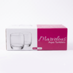 Marvelous Aqua Tumblers Glass Cups 325 ml (6-Piece Set)