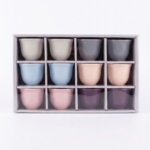 Momaz Palette Series Ceramic Arabic Coffee Cup Set (12-Pieces)