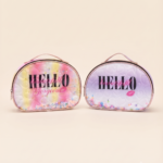 Quilted "Hello Beautiful Gorgeous" Cosmetic Bag with Sequins