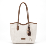Structured Tote Bag with Charm Detail - Image 5