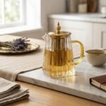 Square Glass Teapot with Stainless Steel Infuser (750ml) - Image 2