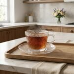 Glass Tea 6 Cup & 6 Saucer Set (12 Pieces) - Image 2