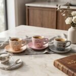 Modern Matte Ceramic Espresso Cup and Saucer Set*12 - Image 3