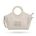 Miu Miu Mesh and Leather Top Handle Tote Bag - Image 3