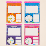 Kids Educational Learning Board with Alphabet, Clock & Writing Board