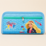 Barbie Fashion Set Blue Double Zipper Fabric Pencil Case