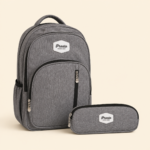 Pronto 18-Inch 2-Piece School Backpack Set – Grey