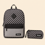 Pronto 17-Inch 2-Piece Checkerboard School Backpack Set