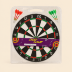 Classic Double-Sided Dart Board Game Set with 6 Darts '17 INCH'