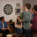 Classic Double-Sided Dart Board Game Set with 6 Darts '17 INCH' - Image 2