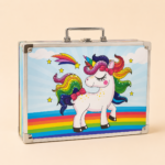 Unicorn Rainbow Kids Aluminum Art Supply Carrying Case
