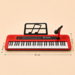 Electronic Keyboard Piano with Microphone & Music Stand