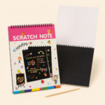 Rainbow Scratch Art Notebook with Wooden Stylus