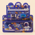 Kids Cartoon 6-Piece Stationery Set with Pencil Case – Cinnamoroll, Kuromi & Astronaut Designs - Image 2
