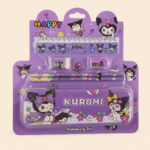 Kids Cartoon 6-Piece Stationery Set with Pencil Case – Cinnamoroll, Kuromi & Astronaut Designs - Image 3