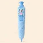 Cute Fuzzy Bear Retractable Pen
