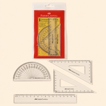 Faber-Castell Mathematical Drawing Instrument Set – 4 Pieces