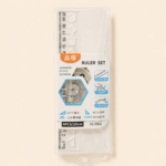 4-Piece 20cm Transparent Ruler Set - Image 2