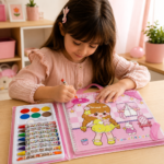 3D Coloring Book Set with 8 Crayons and 6 Water Colors - Image 3