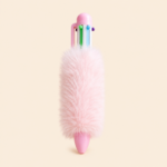 6-in-1 Multicolor Fluffy Retractable Ballpoint Pen - Image 5